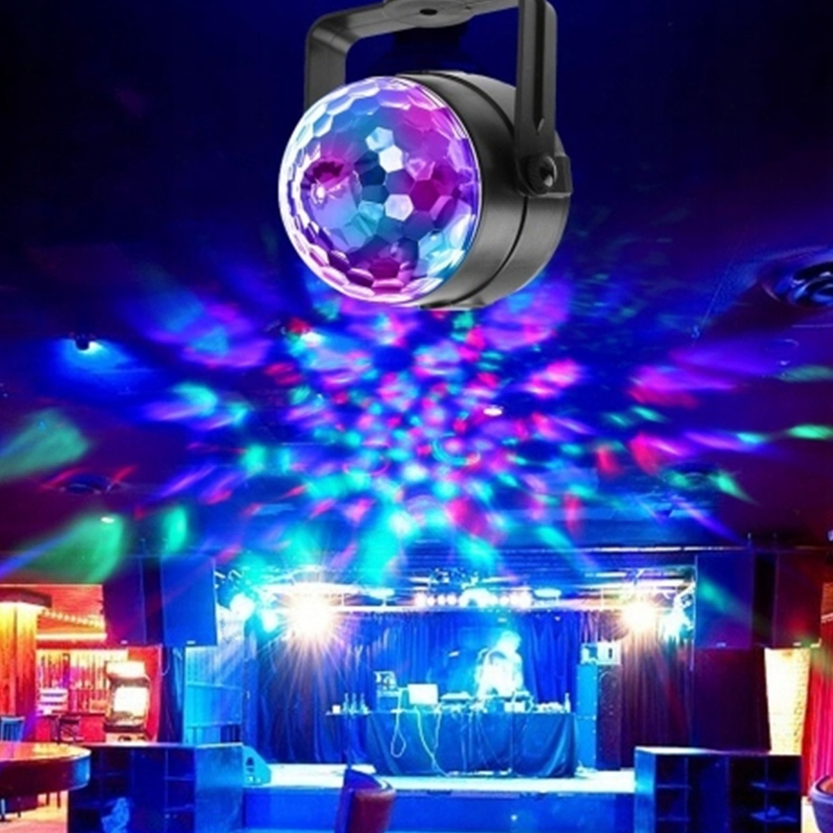 KULA DISCO PROJEKTOR RGB LED DYSKOTEKOWY REFLEKTOR NA IMPREZĘ LASER   PILOT