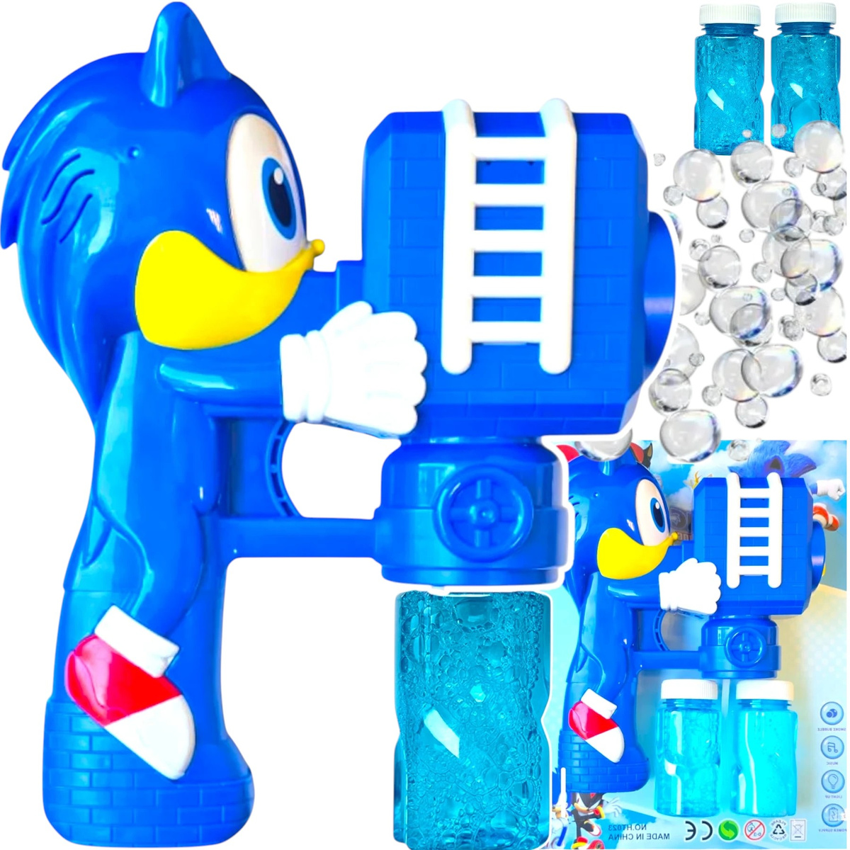 PISTOLET DO BANIEK MYDLANYCH SONIC AUTOMAT BAŃKI MYDLANE PŁYN SONIC JEŻYK
