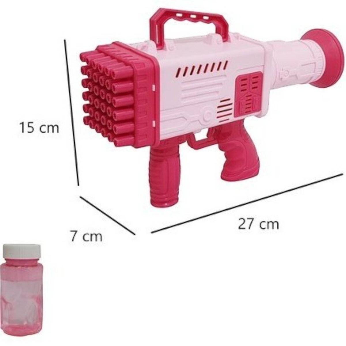 WYRZUTNIA DO BANIEK MYDLANYCH BAŃKI MYDLANE PISTOLET MEGA BAZOOKA + PŁYN