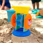 ZESTAW ZABAWEK DO ZABAWY W PIASKU 5w1 MŁYNEK GRABKI ŁOPATA FOREMKI NA PLAŻĘ