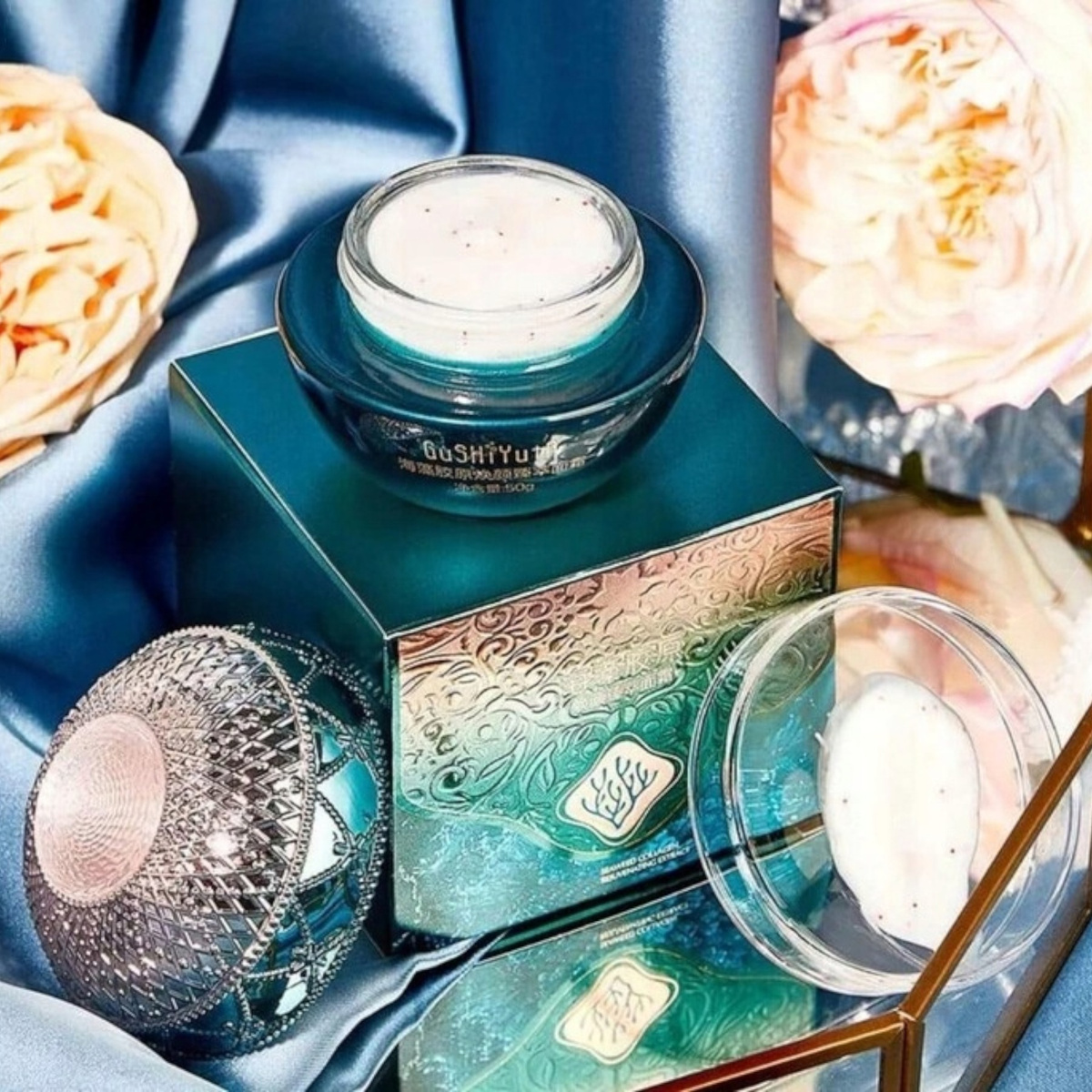 GUSHIYUTA KREM DO TWARZY Z WODOROSTAMI KOLAGENEM 50g PRZECIWSTARZENIOWY 