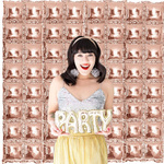 ŚCIANA BALONOWA KURTYNA Z BALONÓW IMPREZOWA ROSE GOLD 140 x 148 CM