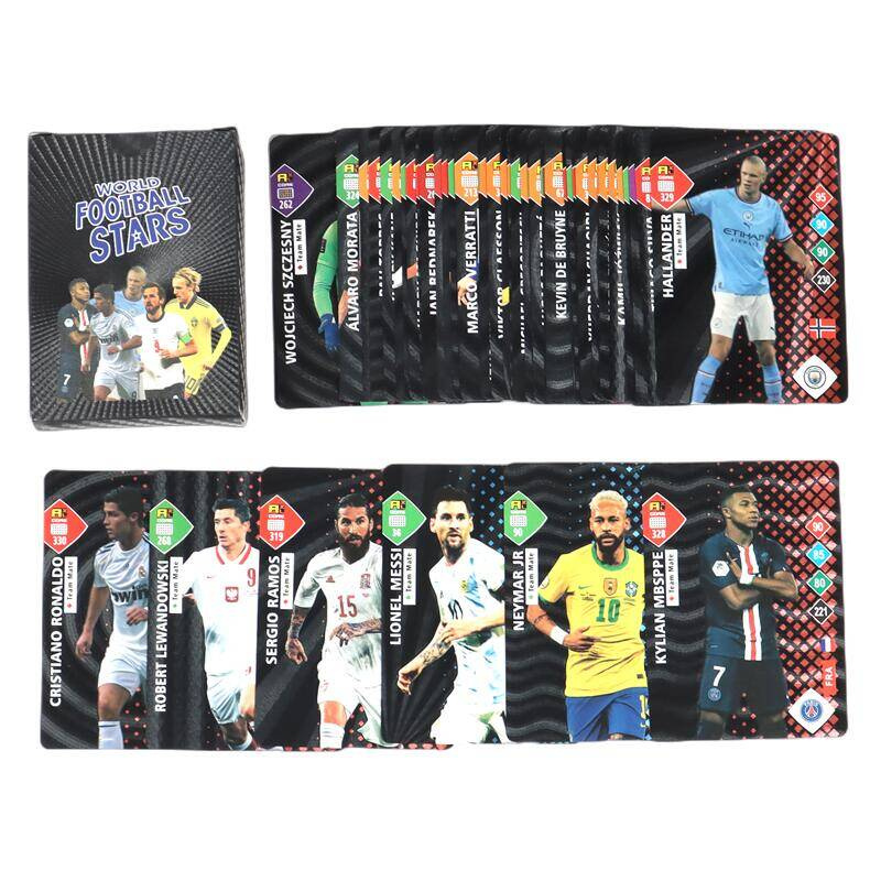 KARTY PIŁKARSKIE KOLEKCJONERSKIE DLA FANÓW FUTBOLU CZARNE 55 PIŁKA NOŻNA