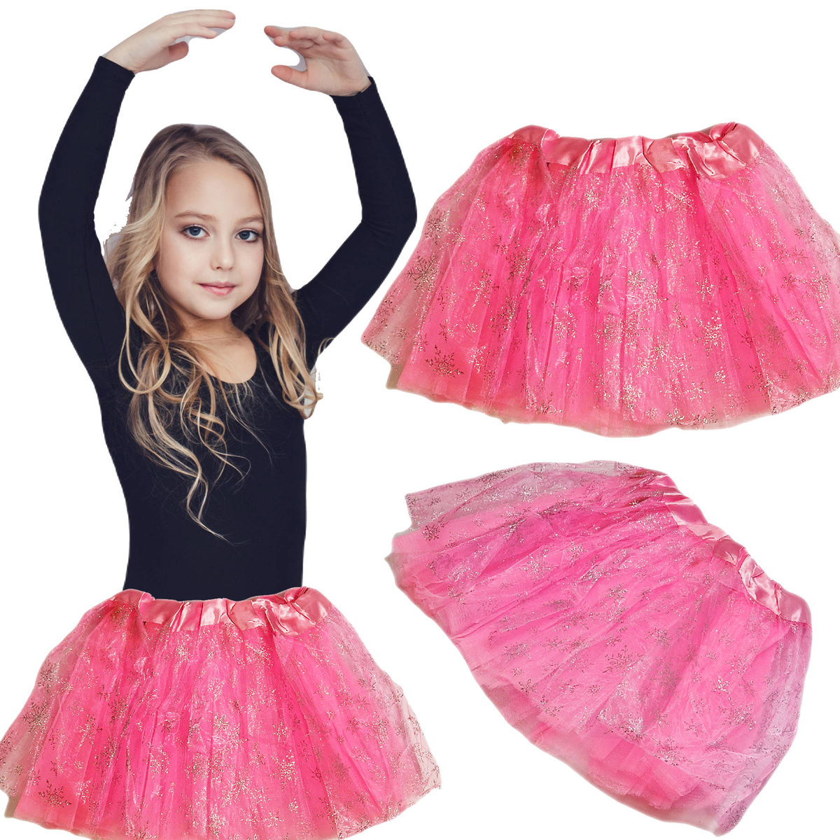 TIULOWA SPÓDNICZKA TUTU DLA DZIECI 30CM RÓŻOWA 