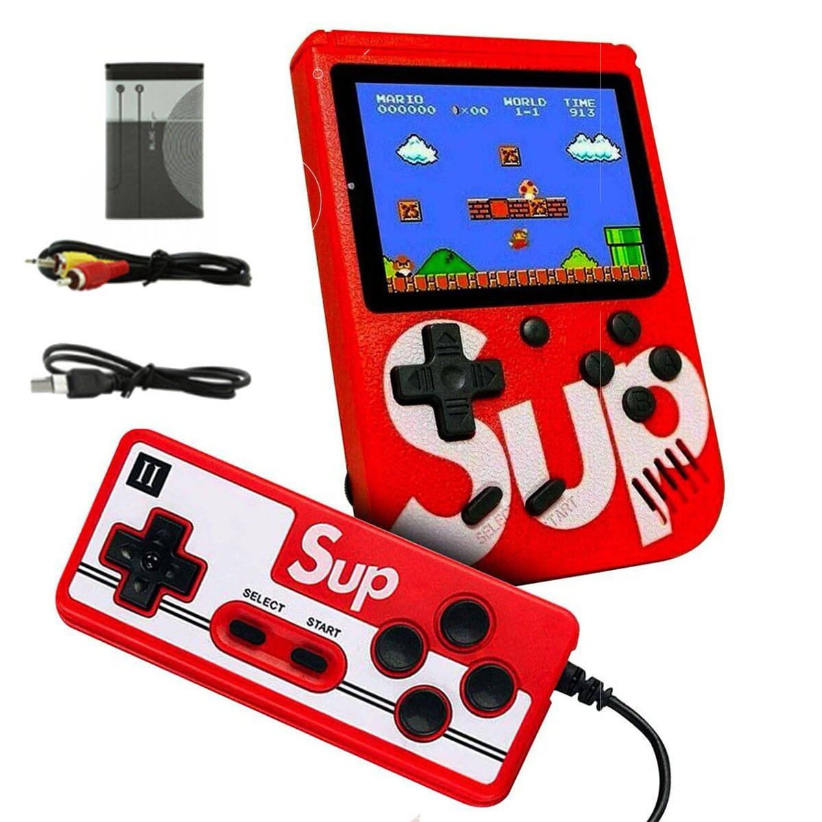 KONSOLA PRZENOŚNA RETRO MINI GAME BOX 400 GIER + PAD PEGASUS KONTRA GRY