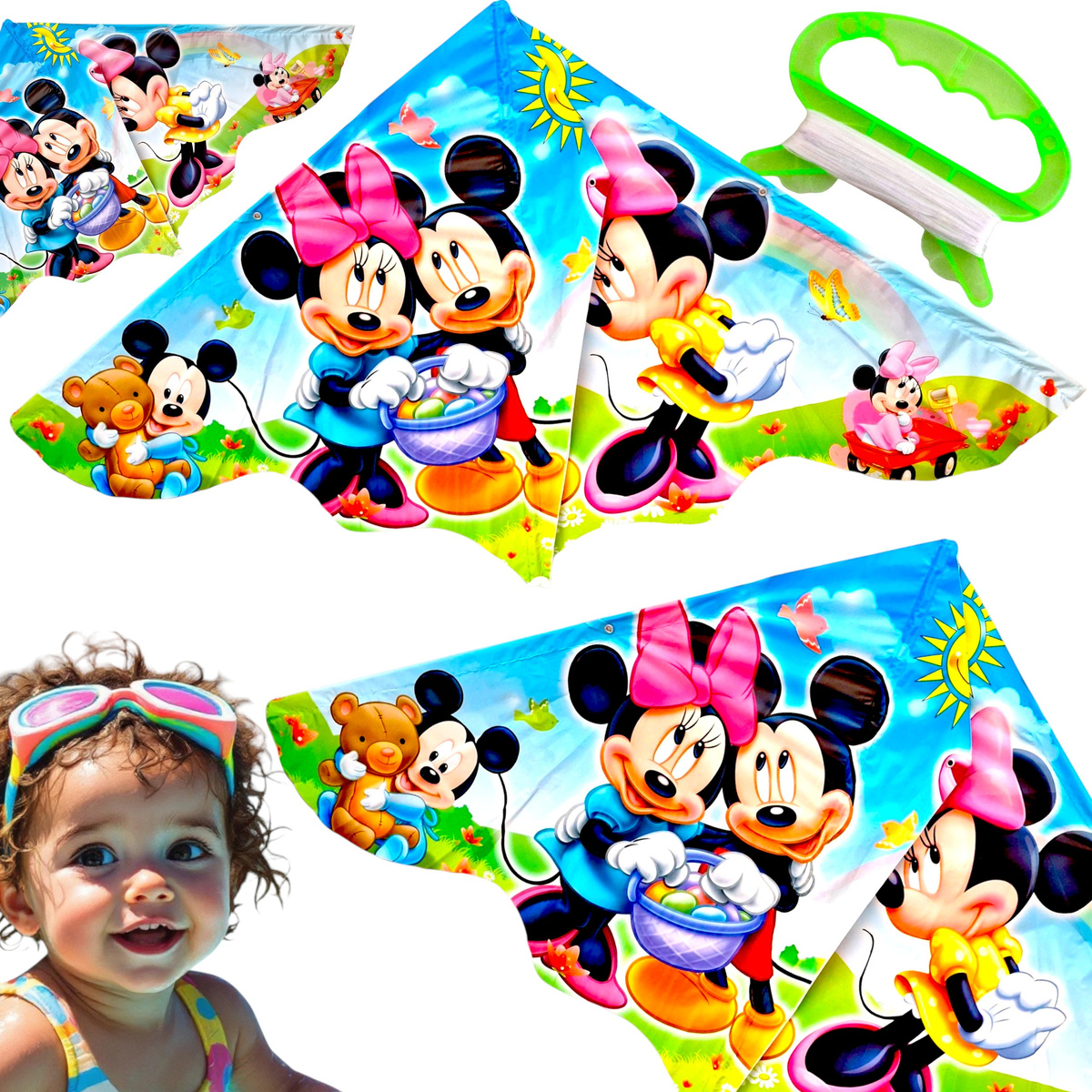 DUŻY LATAWIEC DLA DZIECI MYSZKA MINNIE 120x60 CM LEKKI IDEALNY DO ZABAWY