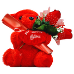 ZESTAW 4w1 PREZENT DLA ZAKOCHANYCH GIFTBOX DLA UKOCHANEJ NA WALENTYNKI MIŚ