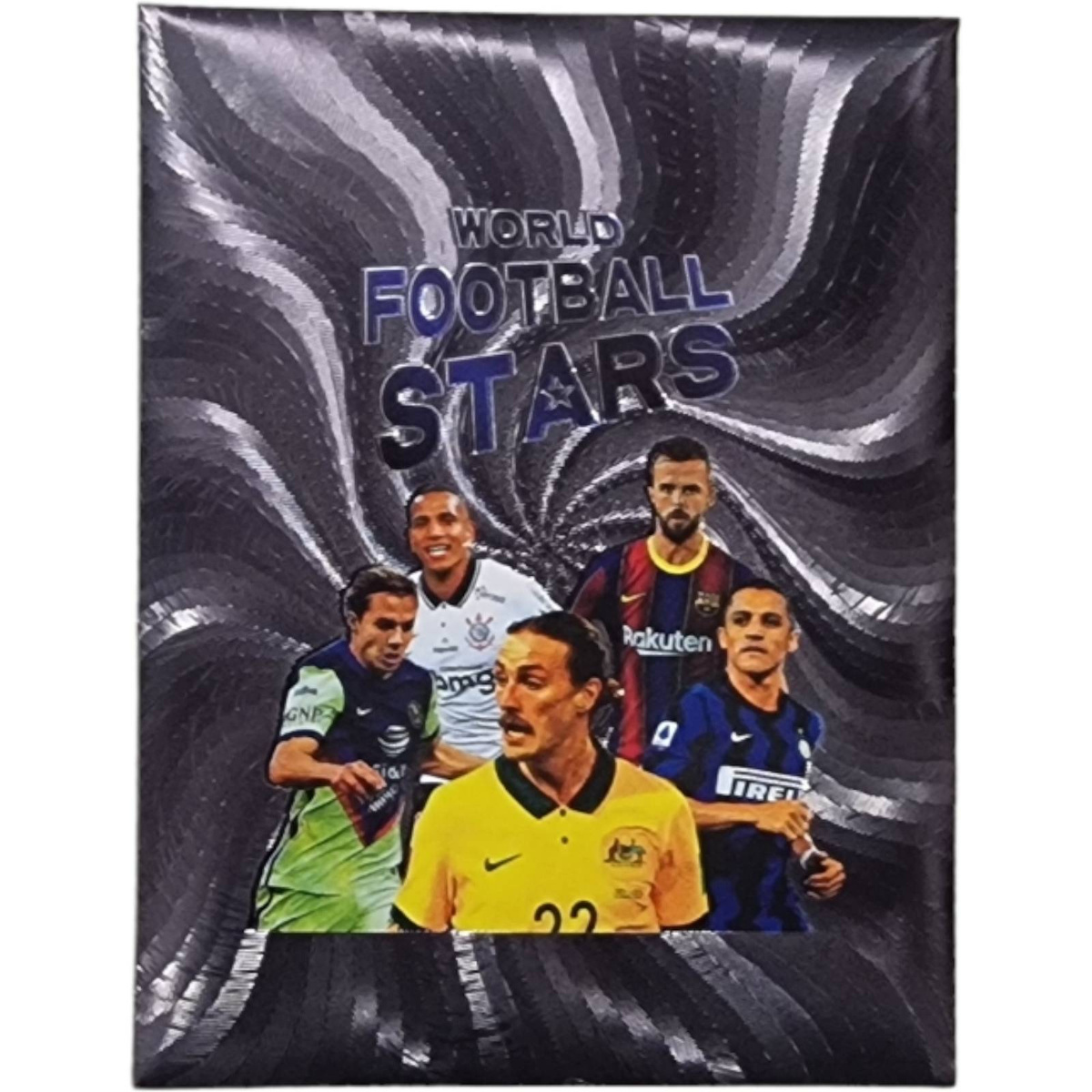 CZARNE KARTY PIŁKARSKIE Z PIŁKARZAMI ZESTAW 10 SZTUK KART EDYCJA SPECJALNA