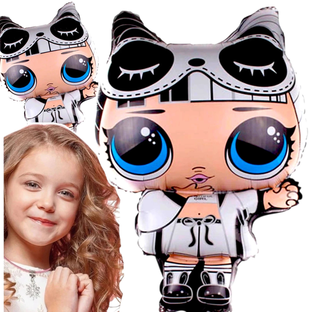 BALON LOL SURPRISE FOLIOWY POMPOWANY HELEM DUŻY NA URODZINY IMPREZĘ 78cm