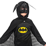 BATMAN KOSTIUM DLA CHŁOPCA PELERYNA MASKA 4w1 STRÓJ NA IMPREZĘ roz 122-134