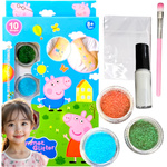 TATUAŻE ŚWINKA PEPPA ZESTAW DO TWORZENIA TATUAŻY BROKATOWYCH SZABLONY TATOO