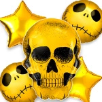 BALONY NA HALLOWEEN ZESTAW BALONÓW MIASTECZKO HALLOWEEN JACK NA IMPREZĘ 