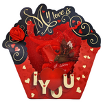 ZESTAW 4w1 PREZENT DLA ZAKOCHANYCH GIFTBOX DLA UKOCHANEJ NA WALENTYNKI MIŚ