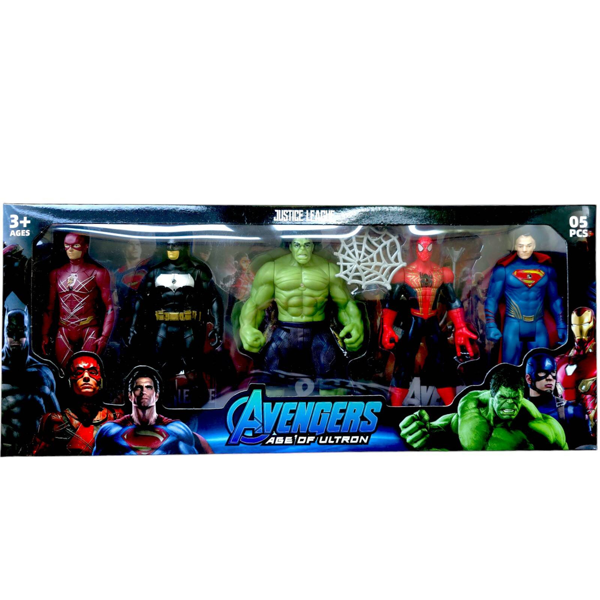FIGURKI AVENGERS DUŻY ZESTAW 5w1 FIGURKA SPIDERMAN BATMAN HULK SUPERMAN