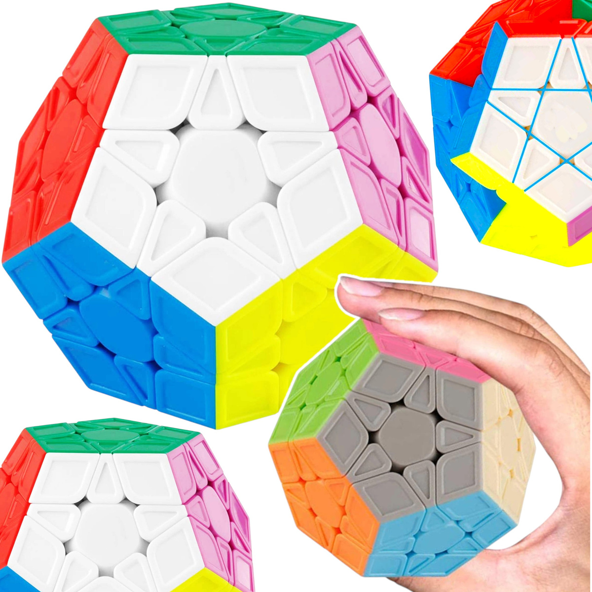 KOSTKA LOGICZNA MEGAMINX CUBE 3X3X3 DWUNASTOŚCIAN MEGA ZABAWKA EDUKACYJNA