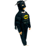 STRÓJ BATMAN PRZEBRANIE DLA CHŁOPCA NA BAL 3w1 GRUBY MIĘŚNIE MASKA KOSTIUM