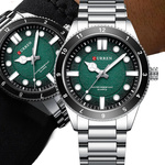 NOWOCZESNY ELEGANCKI ZEGAREK MĘSKI CURREN STAL NIERDZEWNA STYL DIVER KOLORY