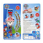 PSI PATROL MARSHALL ZEGAREK Z PROJEKOTOREM 3D DUŻY WYŚWIETLA OBRAZ FIGURKA