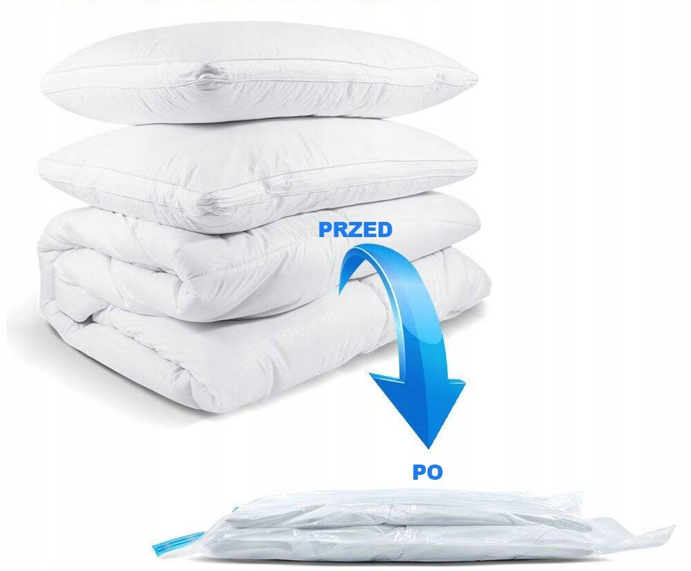 WOREK PRÓŻNIOWY 60 x  80 CM DUŻY GRUBY NA UBRANIA POŚCIEL WORKI PRÓŻNIOWE