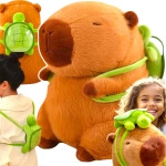 KAPIBARA PLUSZOWA MASKOTKA 50CM ZABAWKA Z PLECAKIEM ŻÓŁWIK MIĘKKA PLUSZAK 