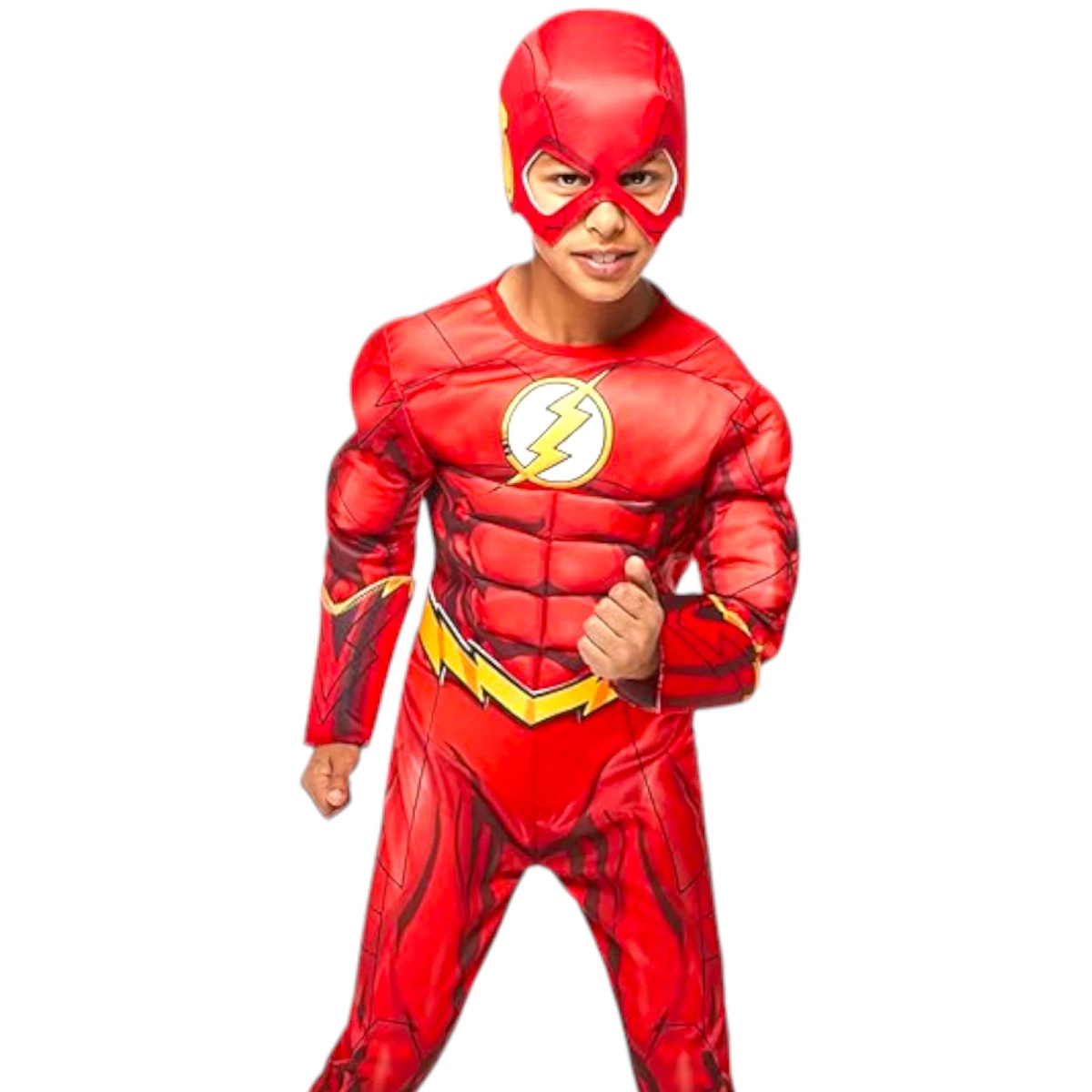 STRÓJ DLA CHŁOPCA DC THE FLASH PRZEBRANIE NA BAL KOSTIUM NA IMPREZĘ 128-134