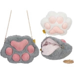 PLUSZOWA TOREBKA KOCIA ŁAPKA ŁAŃCUSZEK TORBA FUTRZANA ŁAPKA MIĘKKI PLUSZAK