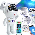 LAMPKA ASTRONAUTA KOSMONAUTA PROJEKTOR GWIAZD GŁOŚNIK BLUETOOTH NA PREZENT