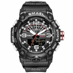 MODNY MĘSKI SPORTOWY ZEGAREK SMAEL STOPER BUDZIK MOCNY WODOODPORNY KOLORY