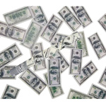 TUBA KONFETTI BANKNOTY DOLARY 60CM KAWALERSKI ŚLUB NA URODZINY DEKORACJA