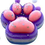 GNIOTEK ANTYSTRESOWY KOCIA ŁAPKA Z POSYPKĄ ZABAWKA SENSORYCZNA ANTYSTRESOWA