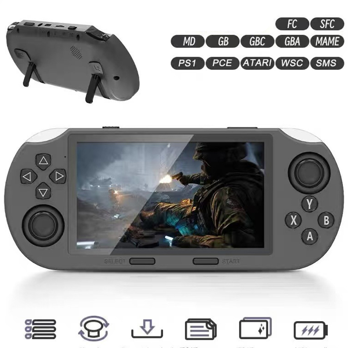 Konsola Retro SF3000HD 2000+ gier przenośna konsola dla dzieci i dorosłych