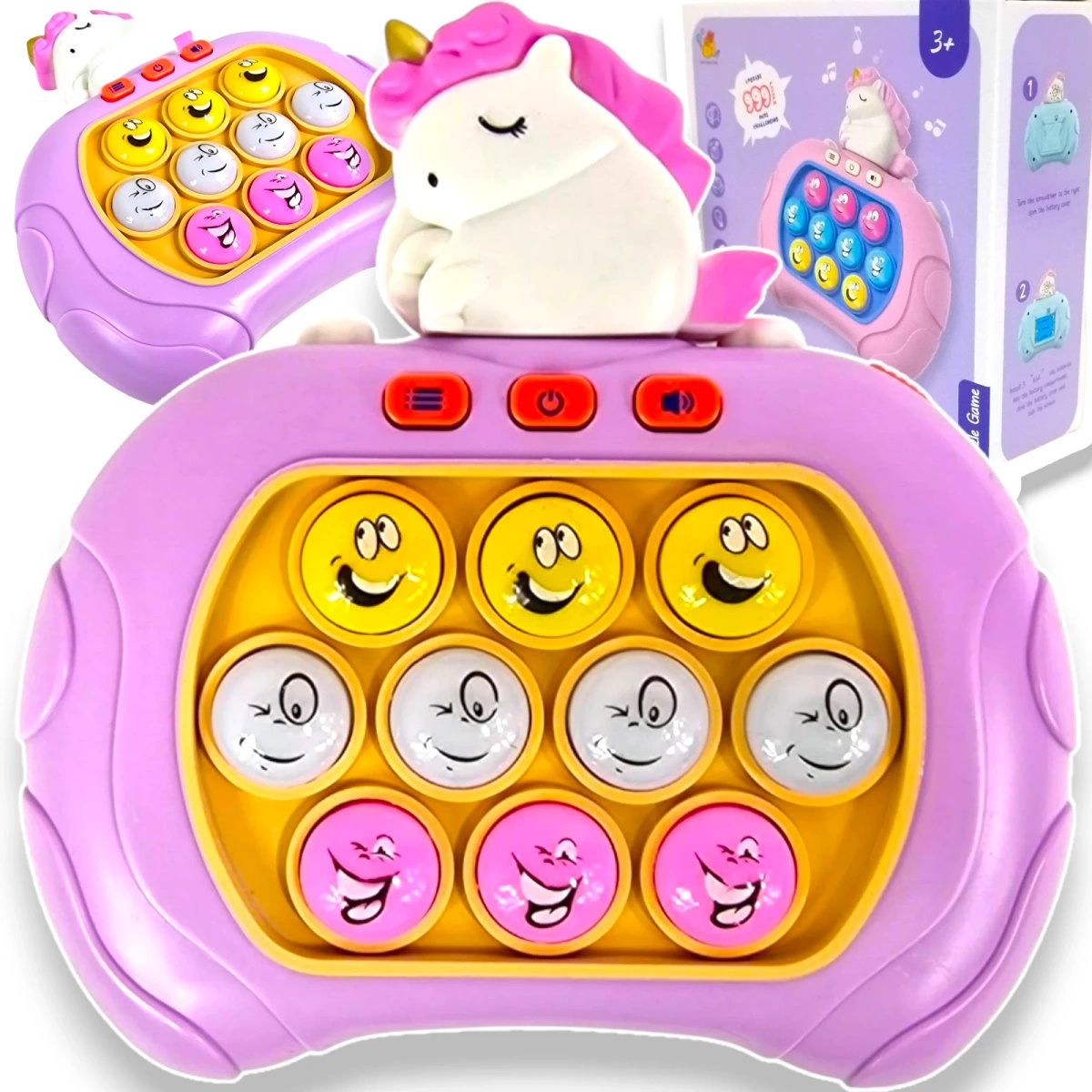 GRA ZRĘCZNOŚCIOWA POP IT DLA DZIEWCZYNKI ANTYSTRESOWA GIERKA 4w1 JEDNOROŻEC