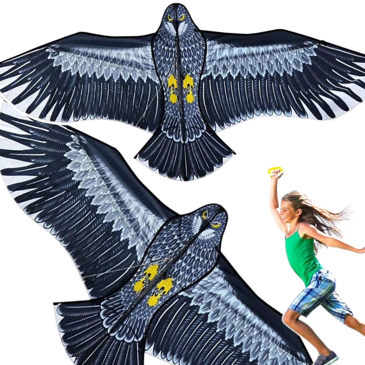 MEGA LATAWIEC ORZEŁ MOCNY DUŻY OGROMNY PTAK XXL 130 CM ODSTRASZACZ PTAKÓW 