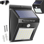 Lampa Solarna z Czujnikiem Ruchu i Zmierzchu 20 LED Czujka Do Elewacji