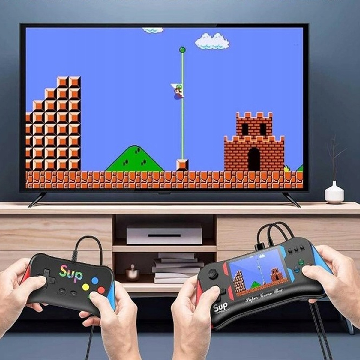 MINI KONSOLA RETRO  PRZENOŚNA 500GIER GIERKA  DO TV EKRAN 3,5'' X7M