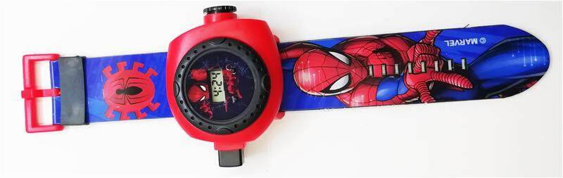 SPIDERMAN ZEGAREK 3D Z PROJEKTOREM CZŁOWIEK PAJĄK WYŚWIETLA OBRAZKI IKONY