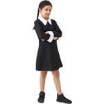 STRÓJ WEDNESDAY ADDAMS SUKIENKA NA IMPREZĘ PRZEBRANIE NA HALLOWEEN rozm L