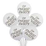 ZESTAW BALONÓW NA CHRZCINY KOLOR BIAŁY 6 SZTUK 25cm BALONY NA CHRZEST