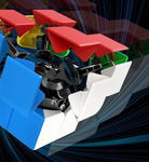 KOSTKA LOGICZNA DO UKŁADANIA WYREGULOWANA 2x2x2 ZABAWKA EDUKACYJNA