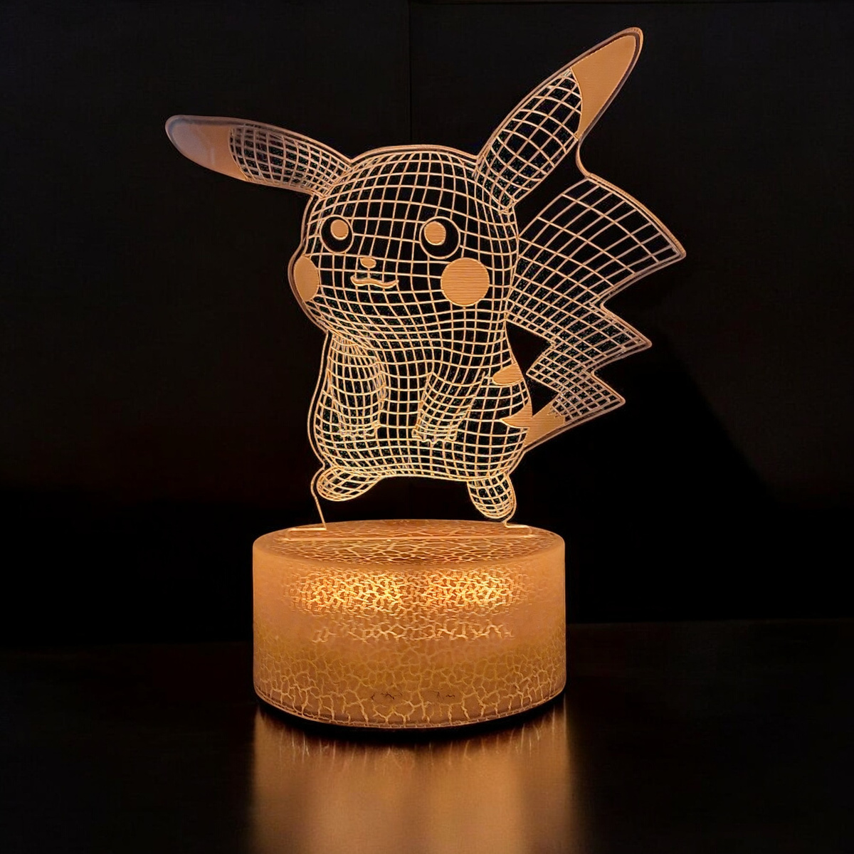 LAMPKA LED USB 3D PILOT PIKACHU KOLORY RGB DLA DZIECI NA PREZENT DO POKOJU