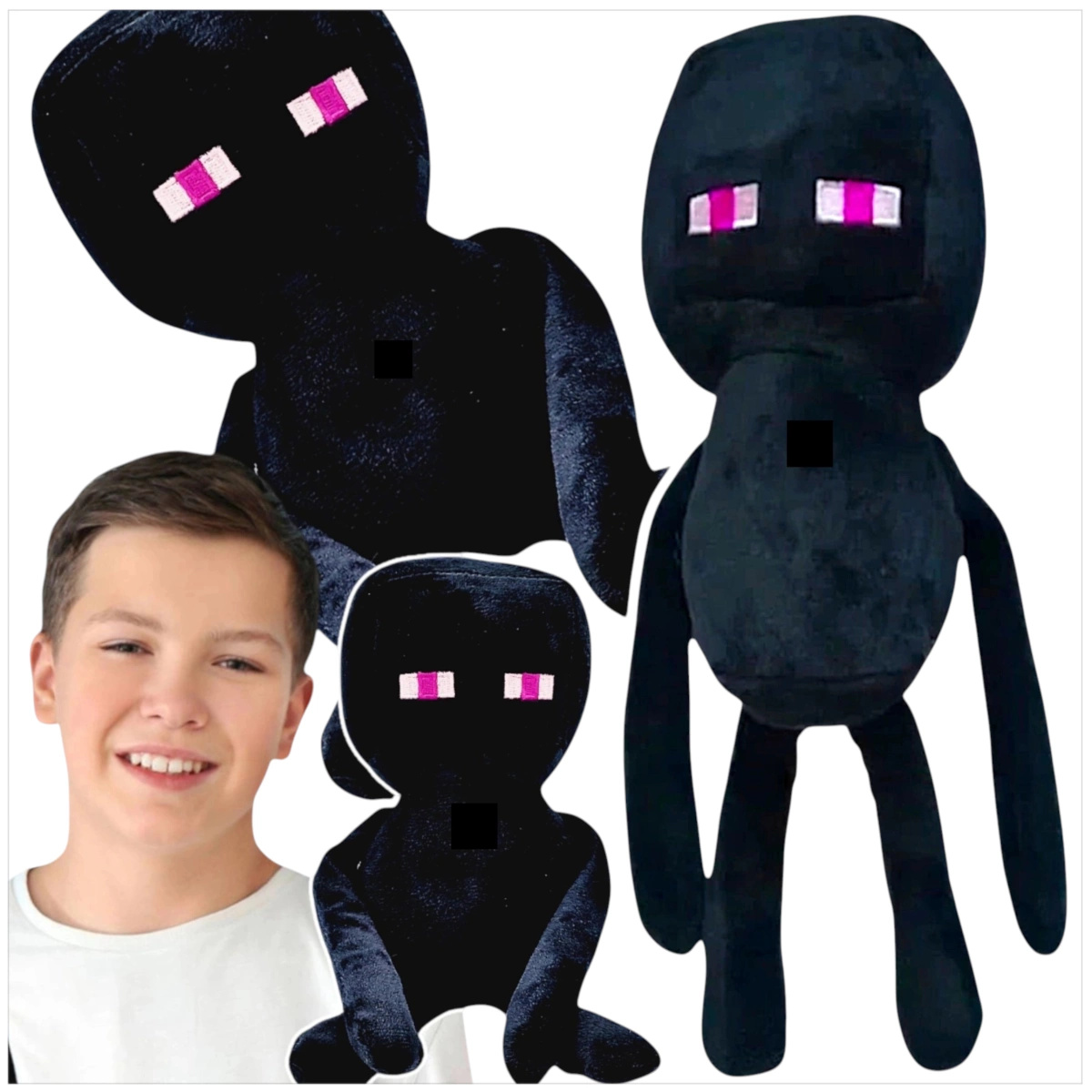 MINECRAFT PLUSZOWA MASKOTKA Z BAJKI ENDERMAN DUŻA PLUSZAK POSTAĆ Z GRY 32CM