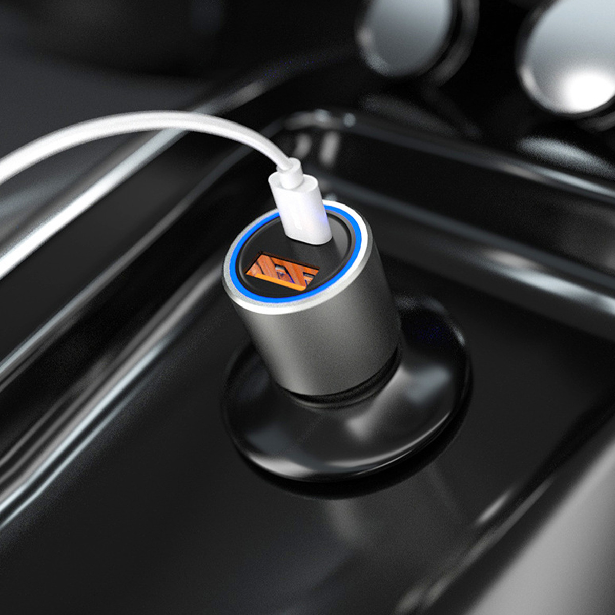 SZYBKA ŁADOWARKA SAMOCHODOWA USB USB-C QC 3.0 PD 52W DO ZAPALNICZKI MOCNA