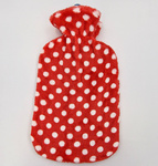 TERMOFOR GUMOWY W PLUSZOWYM POKROWCU ROZGRZEWACZ CIEPŁY MIŁY 2 LITRY WODY