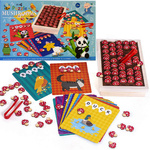 DREWNIANE PUZZLE GRZYBKI UKŁADANKA DREWNIANA GRA EDUKACYJNA MONTESSORI 