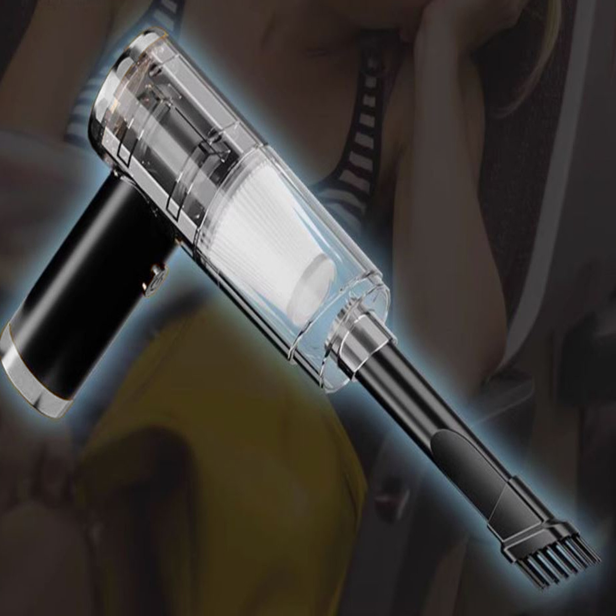 MINI RĘCZNY ODKURZACZ DO DOMU SAMOCHODU BEZPRZEWODOWY DO AUTA  3w1 DMUCHAWA