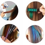 FARBY DO KOLOROWANIA MALOWANIA WŁOSÓW NA GRZEBIENIU 6 KOL FARBKI ZMYWALNE 