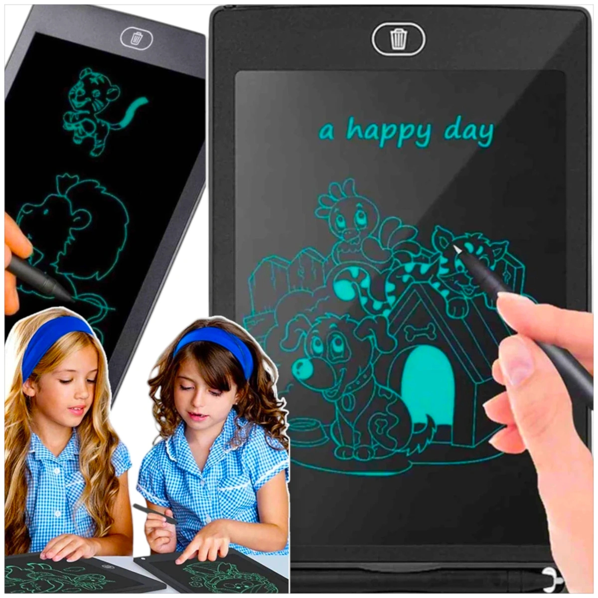 TABLET GRAFICZNY DO RYSOWANIA ZNIKOPIS TABLICA 8.5 RYSIK PODŚWIETLENIE LCD