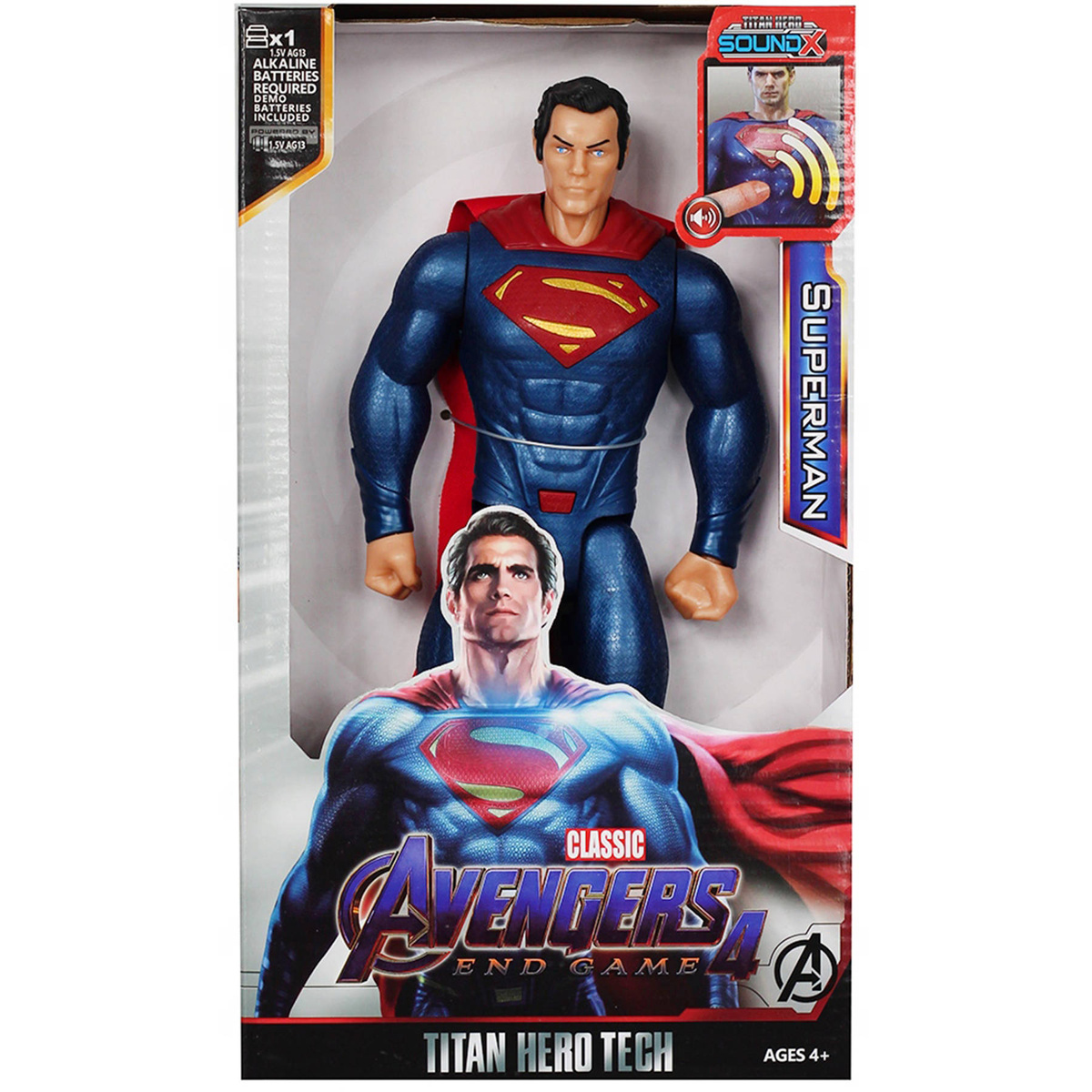 DUŻA FIGURKA SUPERMAN DLA CHŁOPCA Z DZWIĘKIEM 30CM ZABAWKA INTERAKTYWNA