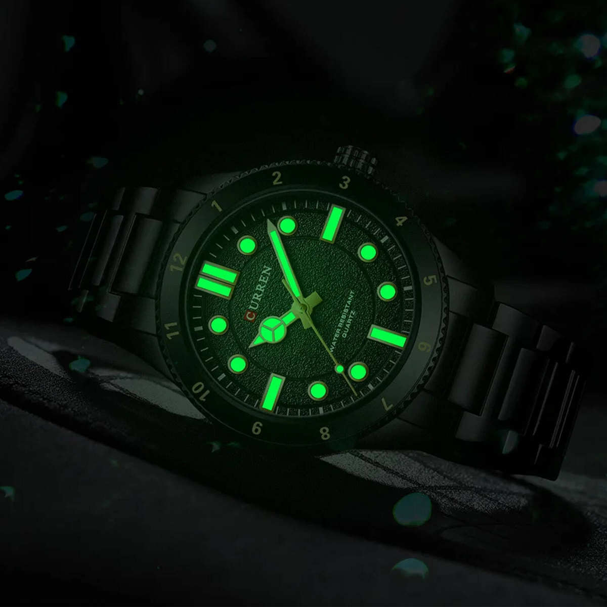 NOWOCZESNY ELEGANCKI ZEGAREK MĘSKI CURREN STAL NIERDZEWNA STYL DIVER KOLORY