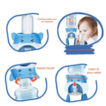 DYSTRYBUTOR DO WODY DLA DZIECI HIPOPOTAM + KUBEK BUTELKA NA NAPÓJ DOZOWNIK